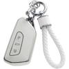 VW Key Fob Cover with Keychain, Soft TPU Key Case Protection Fit for Golf 8 ID4 Seat Leon MK 4 Skoda Octavia Smart
