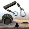 Retractable Fishing Lanyard Spiral Coil with Carabiner Fishing Coiled Lanyard Anti-Lost Fishing Tackle Safety Keyring