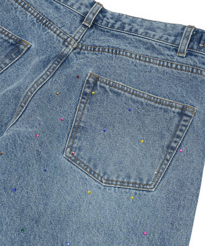 GRAILZ Crystal Denim Pants [Blue]