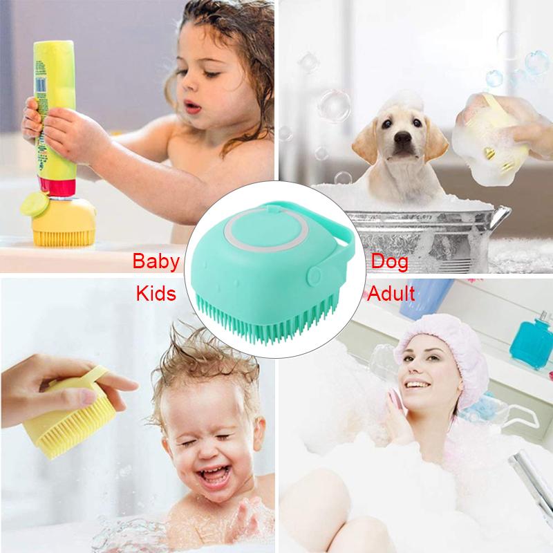 Silicone Shower Brush Baby Massage Bath Brushes Hair Body Shower Comb Scalp Massage Comb Body Scrubber Bathroom Accessories