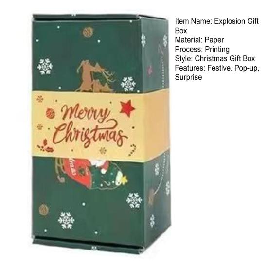 10 шт. взрывная подарочная коробка с рождественскими деньгами, всплывающая подарочная коробка с сюрпризом