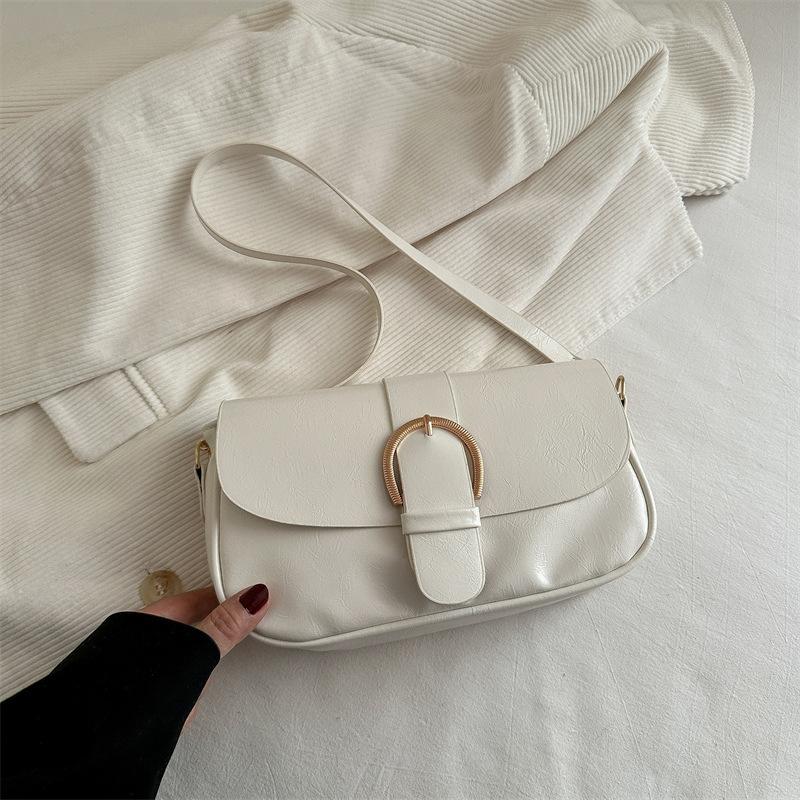 Korean version of retro simple small bag women's 2025 spring new trendy fashion messenger bag texture foreign style underarm small square bag
