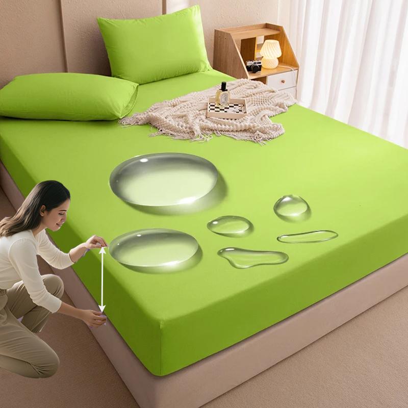 Waterproof Fitted Sheet, Mattress Protector Bed Sheet, Bed Cover, Mattress Cover, Waterproof Elastic Band Bed Cover, Breathable Sheet