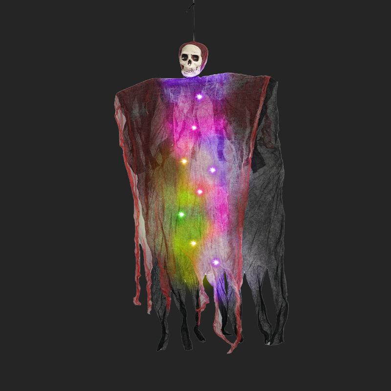 Halloween Party Glowing Hanging Skeleton Ghost Ornament Horror Props Haunted House Decorations