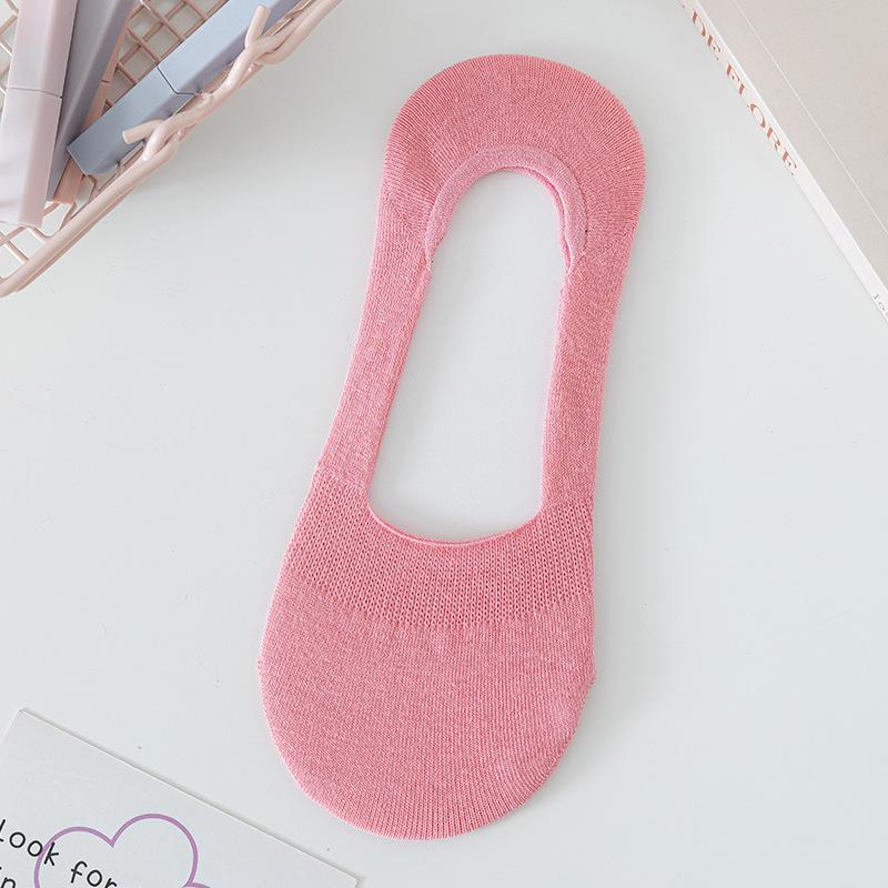 Женские летние тонкие не сползают однотонные с мелким вырезом невидимые носки-лодочки