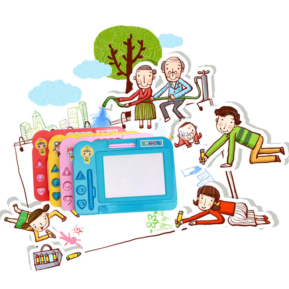 1x Kids Magnetic Drawing Board Sketch Pad Doodle Writing Painting Graffiti Educational Toys Random C