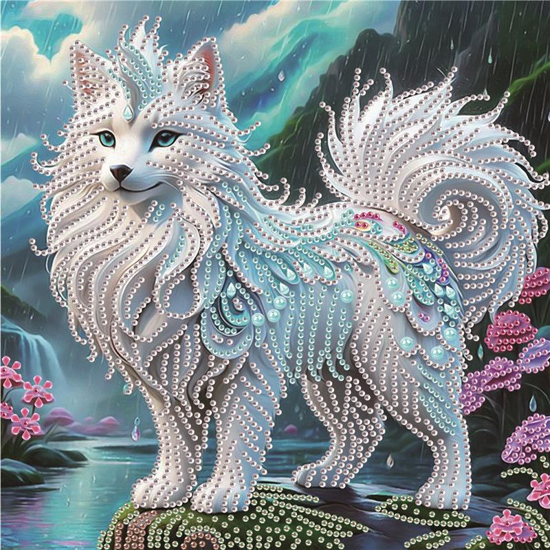 5D Abnormal Diamond Painting Set Kitten DIY Diamond Decorative Painting
