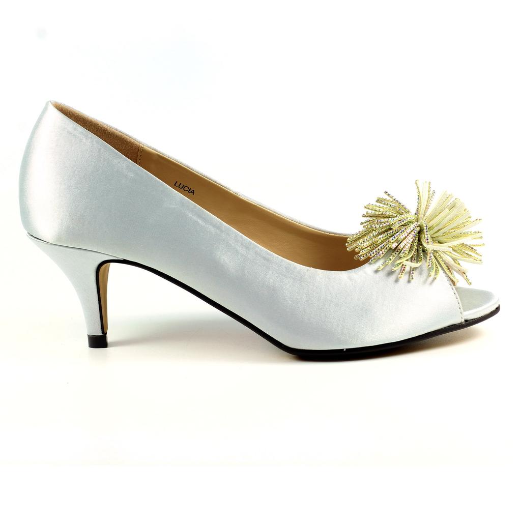 Lunar Womens/Ladies Lucia Satin Court Shoes