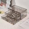 Коробка для хранения ювелирных изделий Прозрачный ящик для хранения колец и сережек Интегрированная шкатулка для украшений из акрила большой вместимости для дома