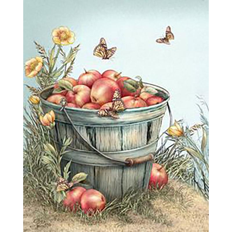 Floral Fruit DIY 5D Diamond Painting Full Round Drill Flower Diamond Embroidery Cross Stitch Mosaic Kits Wall Art Home Decor