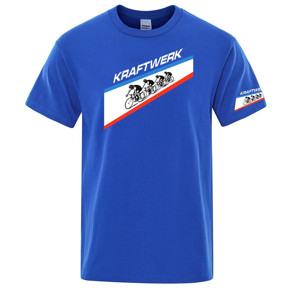 Kraftwerk Logo Print 2026 Summer Unisexs Casual New Solid Color Oneck Fashion Breathable Comfortable Versatile Tshirt Top