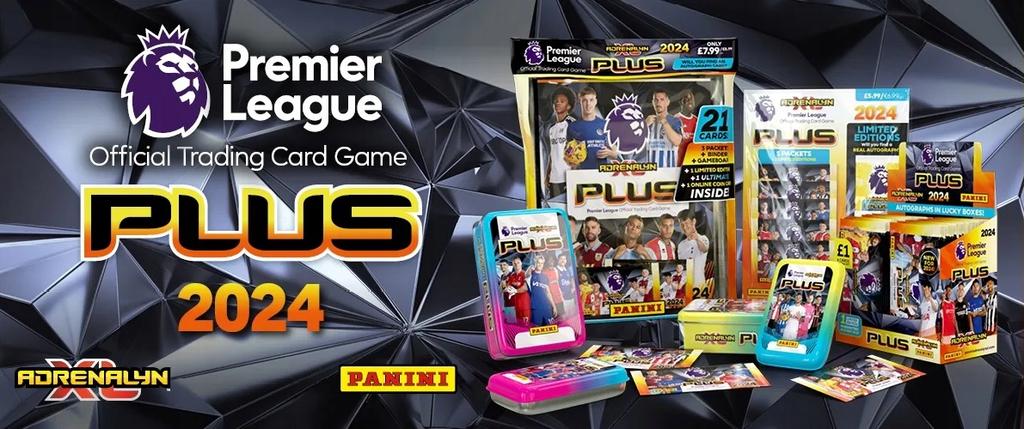 Panini premier league 2024 plus adrenalyn puszka saszetki 25 kart / limited