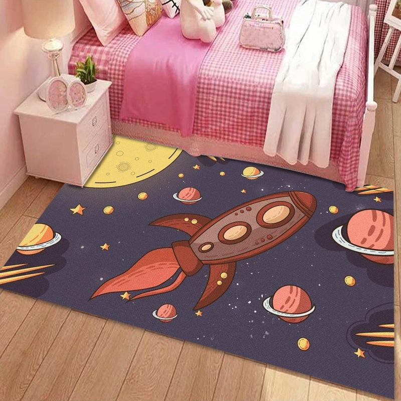 Star Carpet Creative Cosmic Star Pattern Home Decoration Ottoman Rectangular Living Room Bedroom Carpet