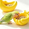 Anti-Splash Bird Food Feeding Dish Detachable Parrot Water Bowl Banana Shape Bird Feeder  Lovebirds