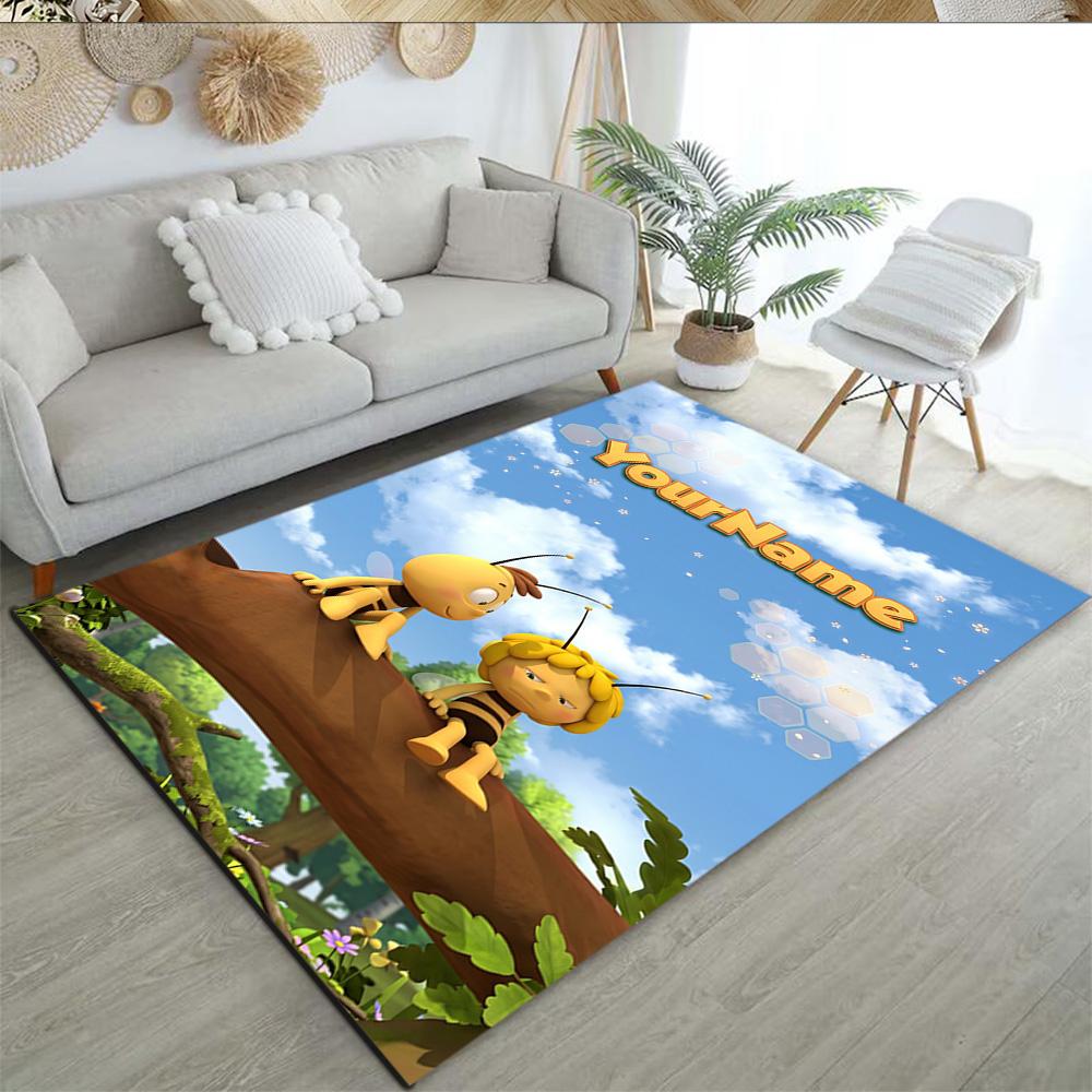 Biene Maja Customize Text Area Rug Suitable for Bedrooms Balcony Study room Dormitory Antislip Carpet Decorate Offices Spiritual Gift