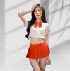 Sexy Campus JK Uniform College Seduction Pure Lust Tight Ultra Short Pleated Skirt Suit Sexy Lingerie
