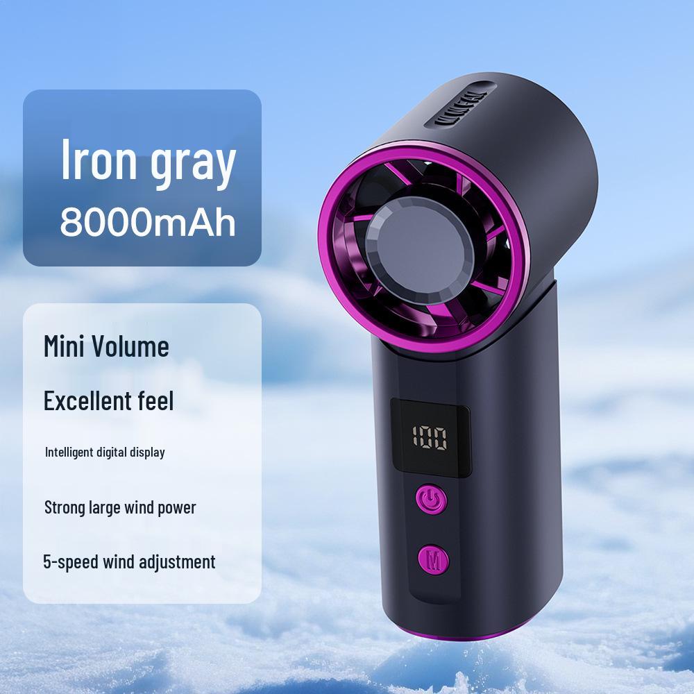 2025 USB Rechargeable Portable Cooling Fan with Digital Display