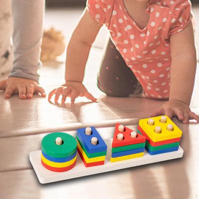 Красочная деревянная игра-сортировщик форм для детей