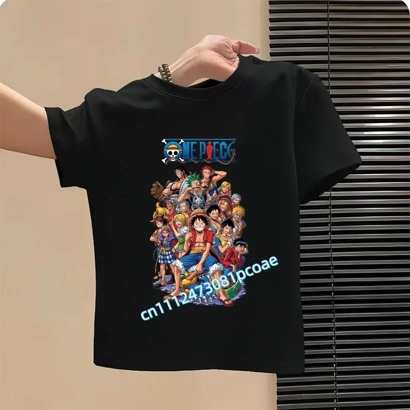 Summer New Luffy Zoro One Piece Anime Boys Girls Cotton Tee Shirts Short Sleeve Tops Baby Clothing Toddler Children Clothes Tops