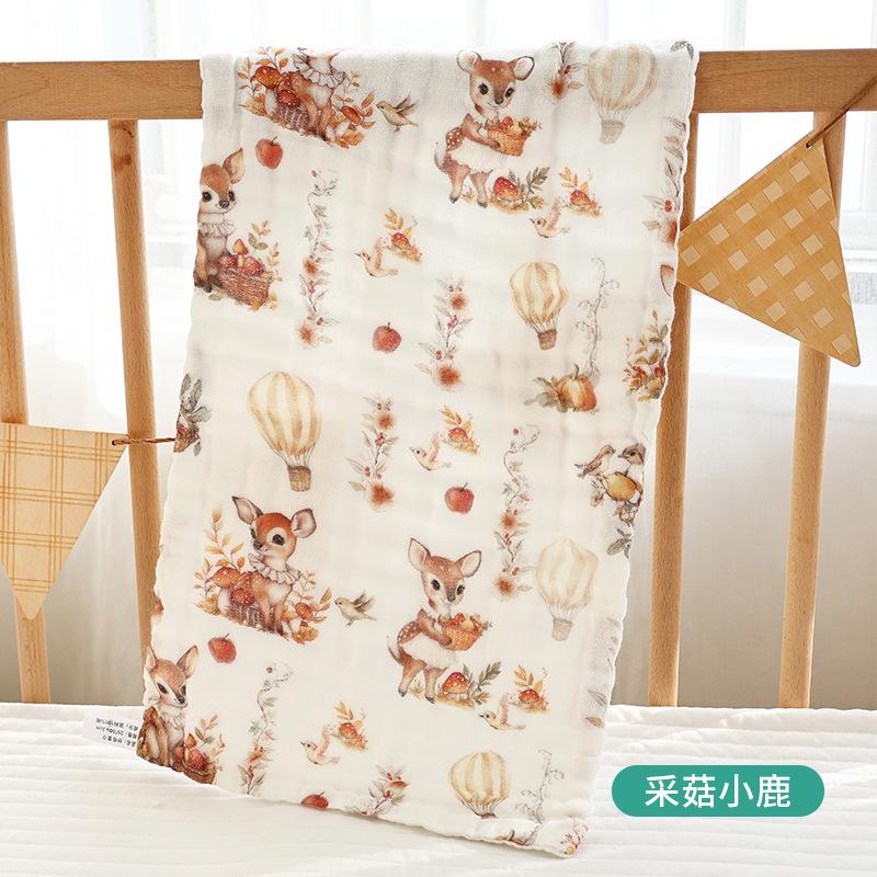 Class A Cotton Yarn Six-layer Newborn Children's Super Soft Burp Small Square Towel Baby Gauze Face Towel