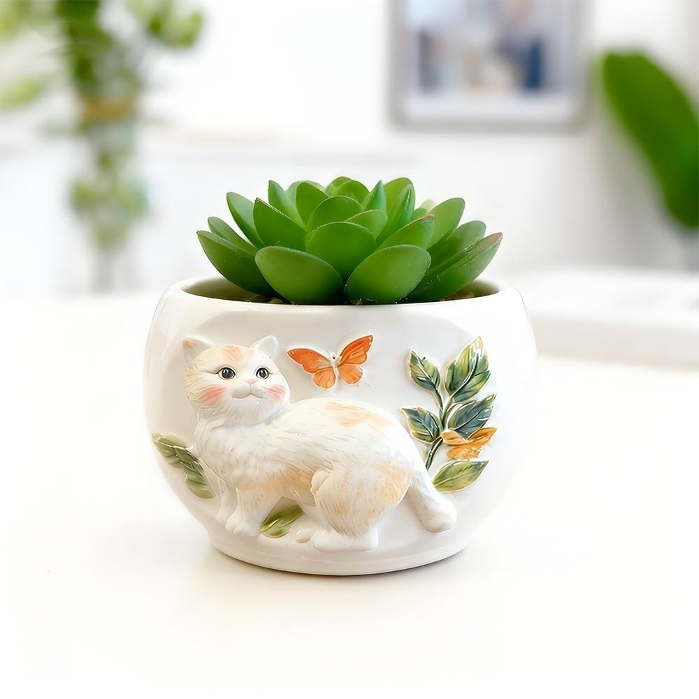 Силиконовая форма для цветочного горшка в форме кошки, антипригарная, мягкая форма для кашпо, экологичная, ручная работа, форма для банки для хранения, горшок для суккулентов