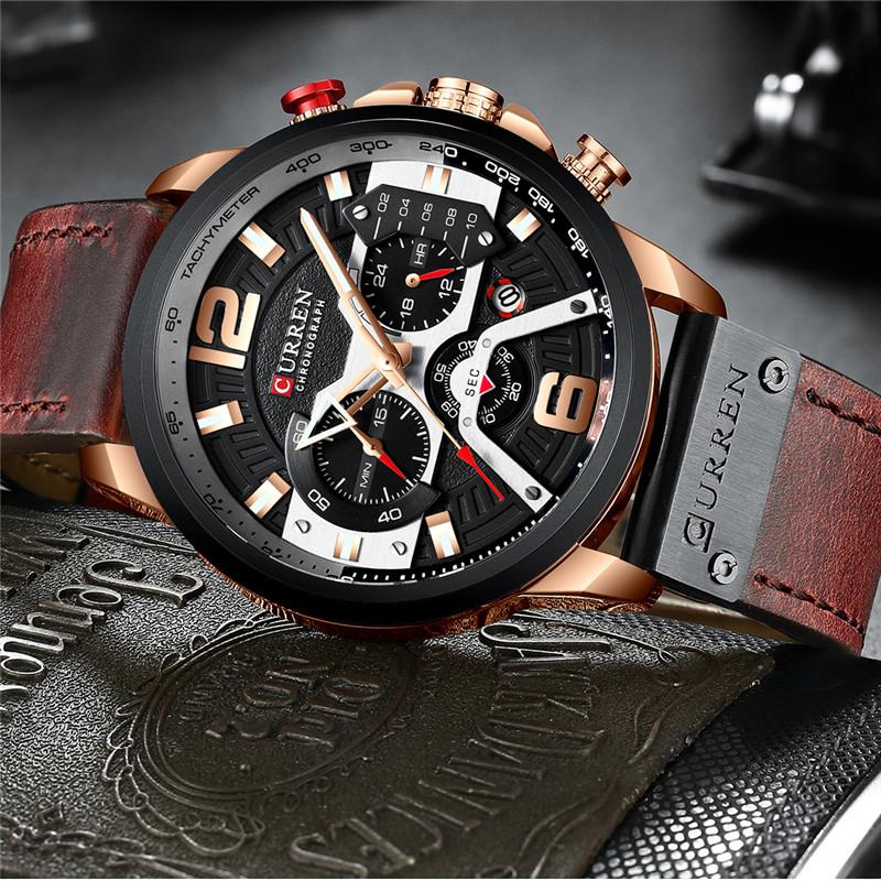 CURREN Relogio Masculino Sport Watch Men Top Brand Luxury Quartz Men's Chronograph Date Military Wrist Watches Waterproof 8329