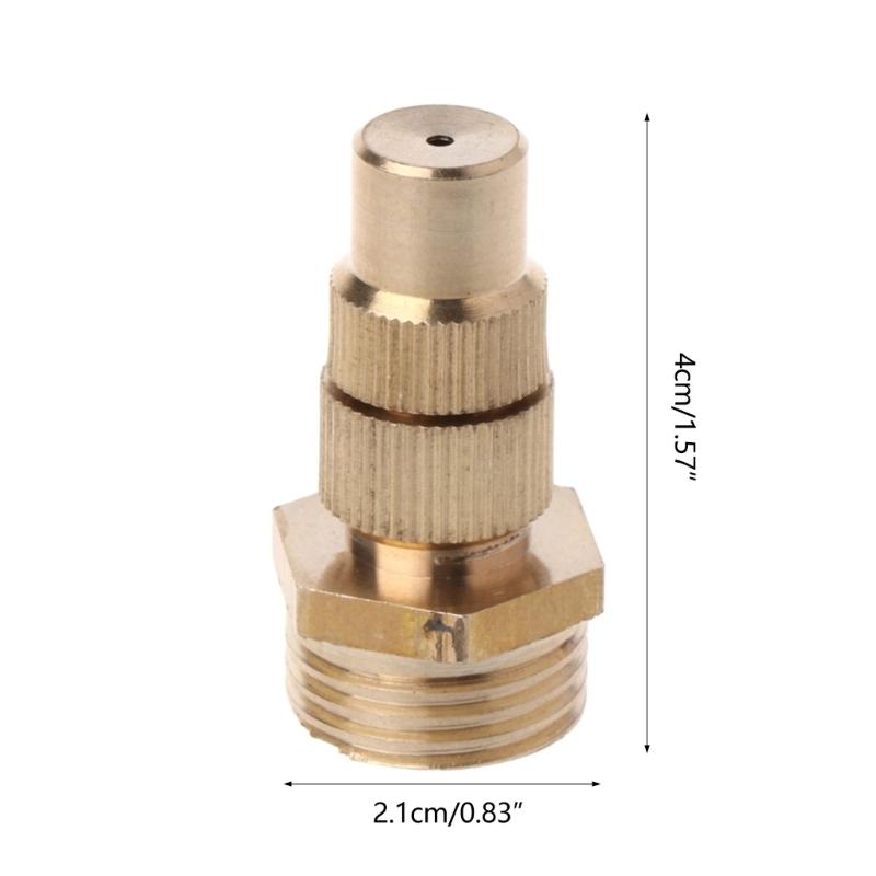 1/2" Adjustable Spray Misting Nozzles Brass Spray Head Agricultural Irrigation Atomizer Tool for Landscapings Gardenings