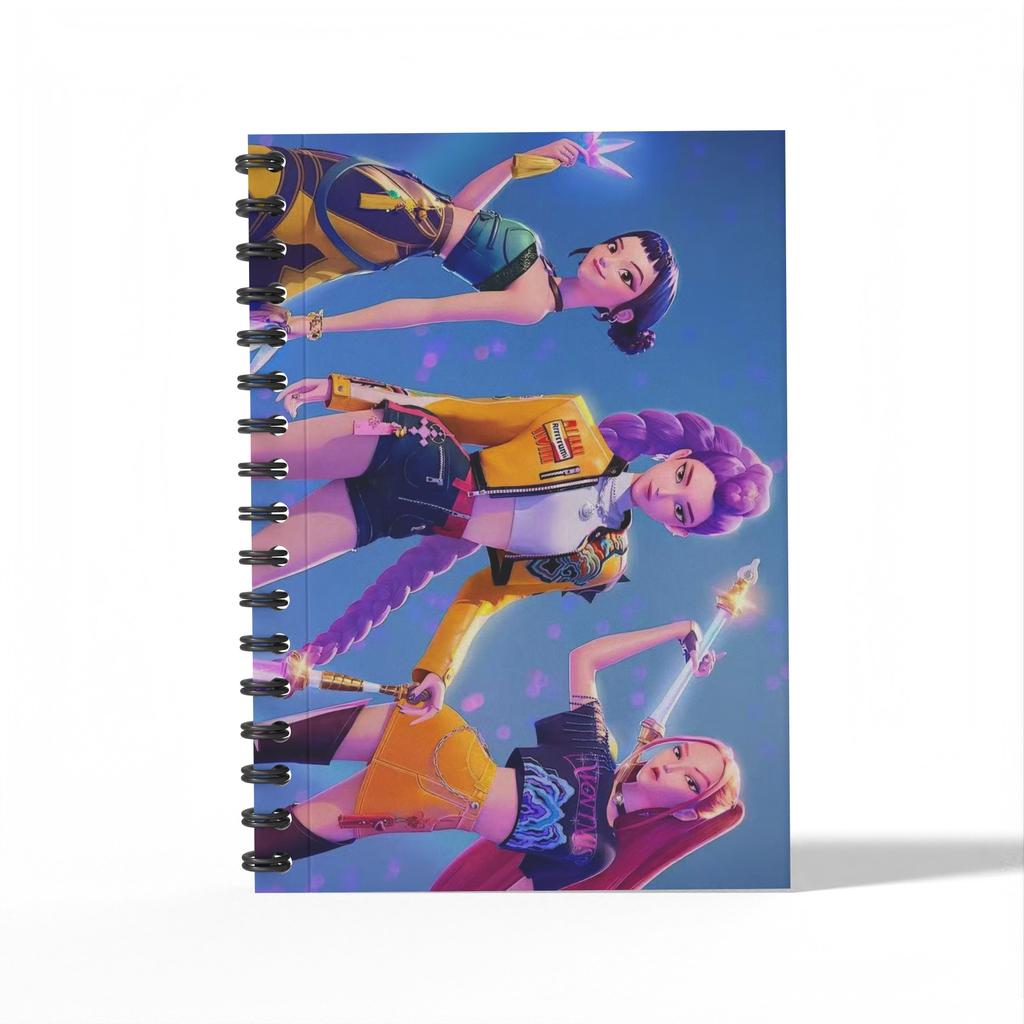4pcs K-pop Demon Hunter Witch Hunting Squad Surrounding Students A6 Coil Notebook Student Stationery