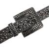Black Cross Rhinestone Sequins Wide Belt Stylish Non-Porous Bare Body Blue Versatile European And American Ladies Prom Belt