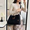 Trendy Japanese Large Capacity Fall New Student Sling Bag Stylish Tote Bag In Black Beige Khaki And Blue