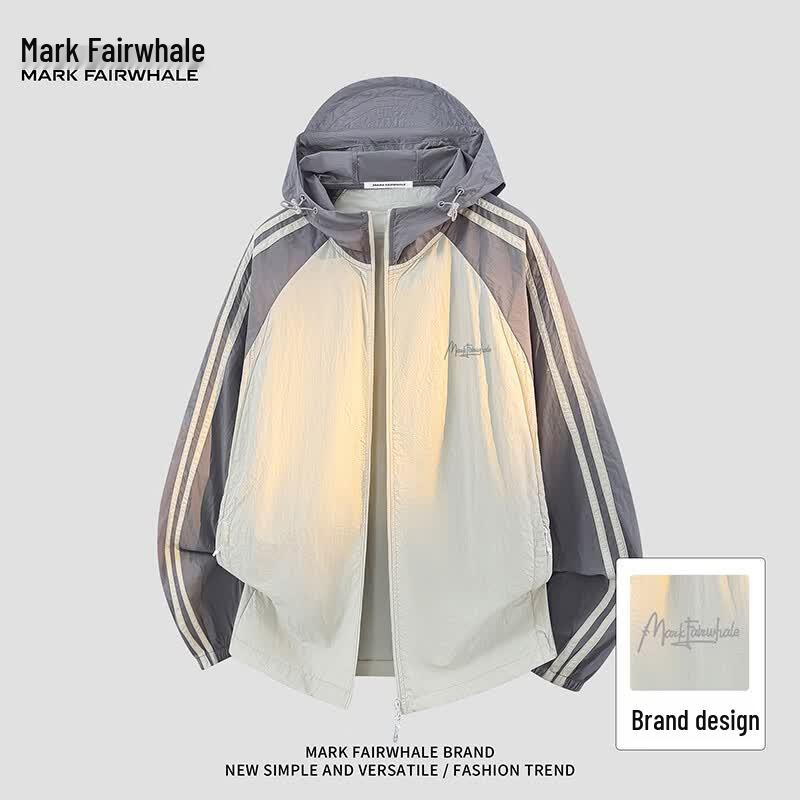 Mark Fairwhale Унисекс уличная куртка с капюшоном в полоску, защита от УФ, быстросохнущая