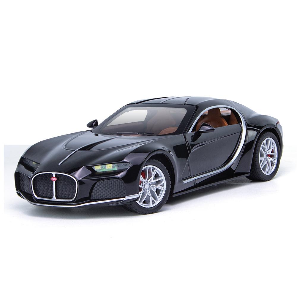 1/24 масштаб Bugatti Atlantic Supercar, литая под давлением модель автомобиля, игрушечный автомобиль с откатным механизмом со звуком и светом для детей, коллекция подарков для мальчиков и девочек