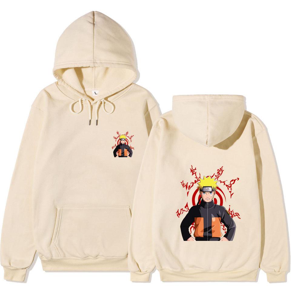 Naruto Uzumaki Casual Anime Printed Hooded Sweatshirt Men Women Thick Fleece Warm Long Sleeve Pullover Top Autumn Winter Loose Streetwear Hoodie