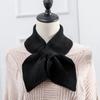 Winter Knitted Cross Scarf Windproof Warm Turtleneck Detachable Casual Sweater Bowtie Women