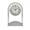 Wm.Widdop Glass Panel Aluminium Base Mantel Clock