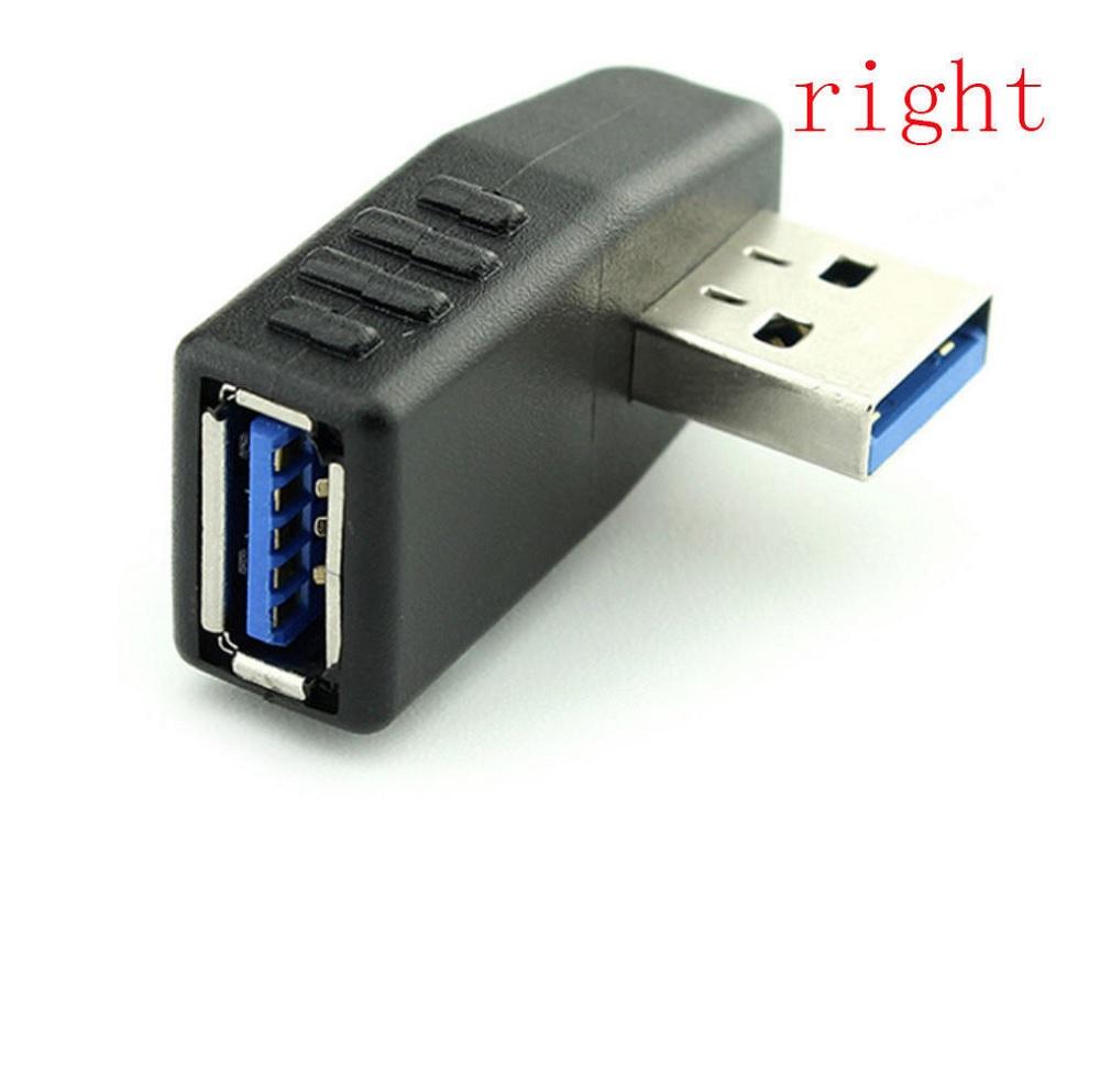 USB 3.0 Left & Right Angle Connector Male To Female 90 Degree Adapter Converter