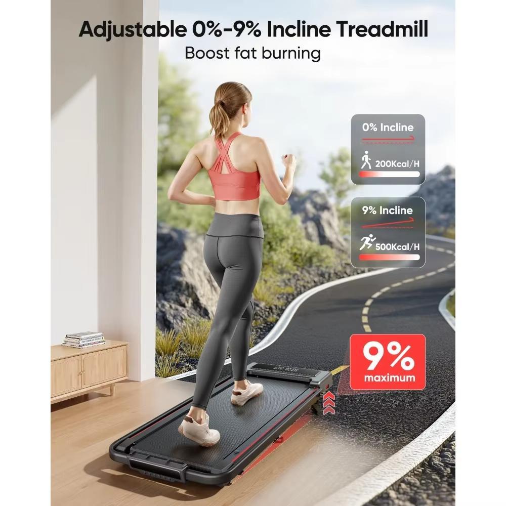 2026 Treadmill TP4 4in1 Faltbares Laufband, 12km/h, 9% Neigung, 2,5 PS Motor, Fernbedienung & LED Display, Platzsparend for Home & Office