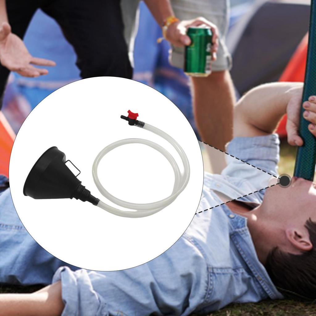 Воронка для пива Инструмент для питья Напиток Многоцелевой Компактный с клапаном Шланг Наполнение для фестиваля,