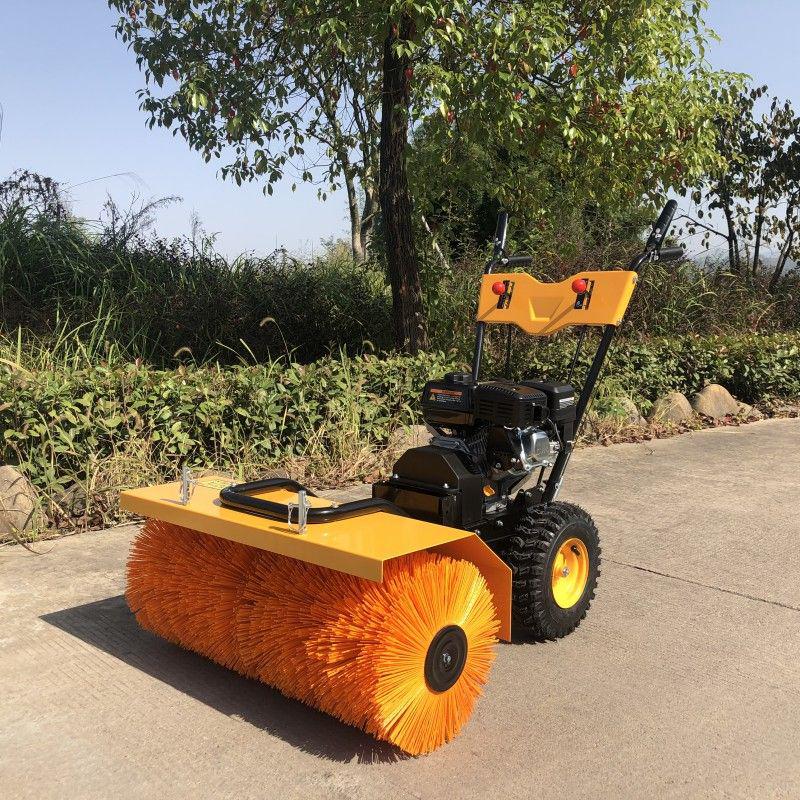 Compact Gasoline Snow Sweeper - Multifunctional All-Gear Push-Type Snow Removal Equipment