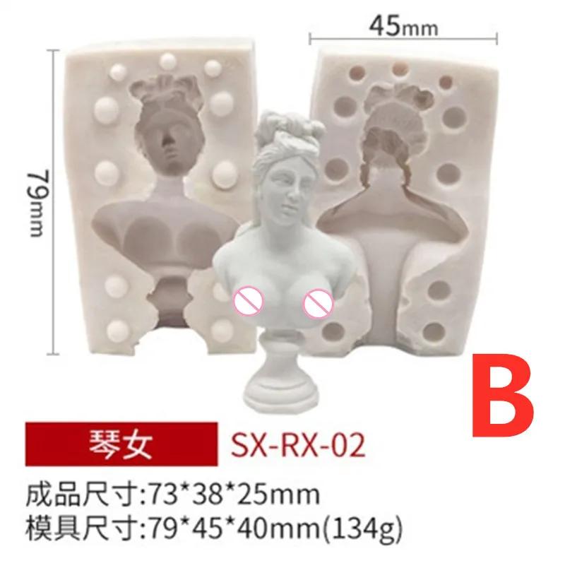 Портрет гипсовая форма ароматизированная свеча форма мыло ручной работы свеча силиконовая форма