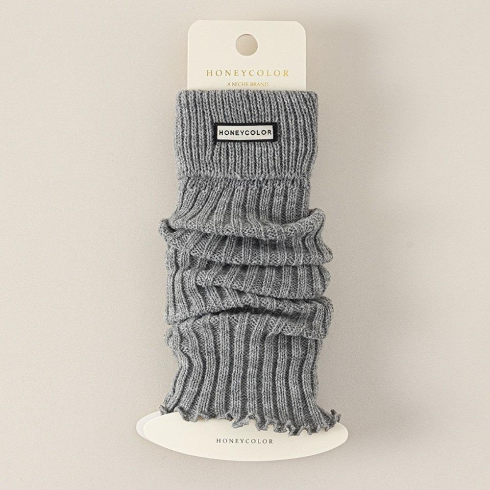 Однотонные носки до середины икры, утолщенные носки средней длины, новые гетры, осень и зима