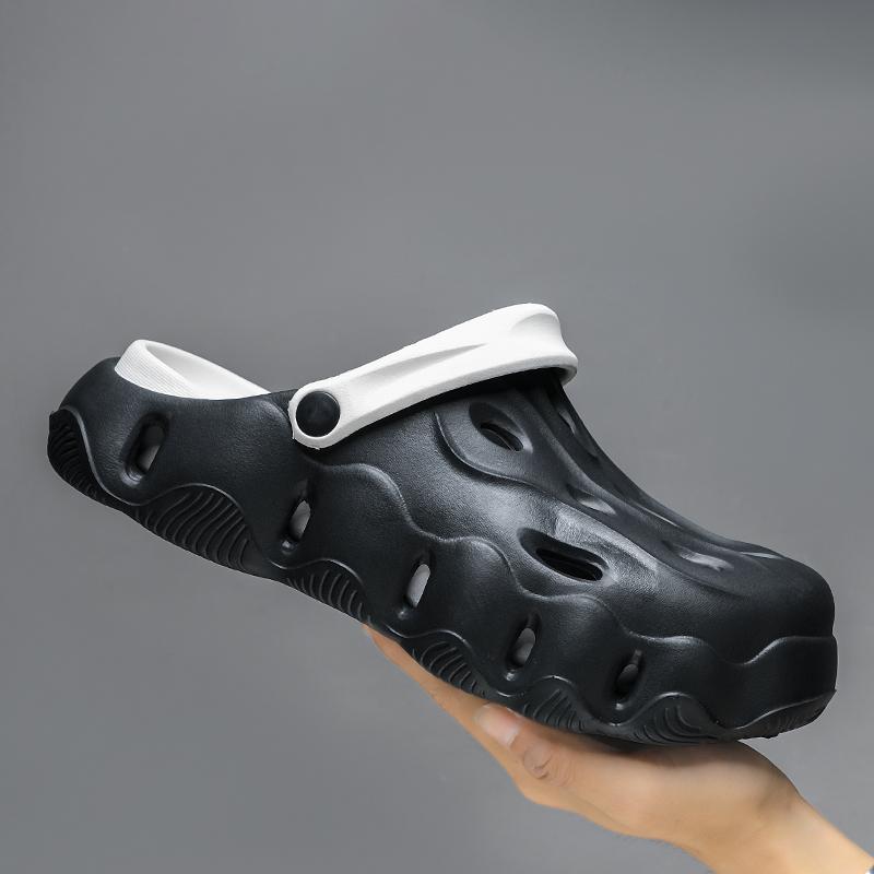 Модные мужские сандалии Повседневные спортивные толстая подошва нескользящие уличные пляжные шлепанцы Домашняя обувь для ванной комнаты мягкая подошва легкие летние