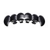 Блестящий набор Hip Hop Grillz с золотым покрытием для клыков - 6 зубов Крутые украшения