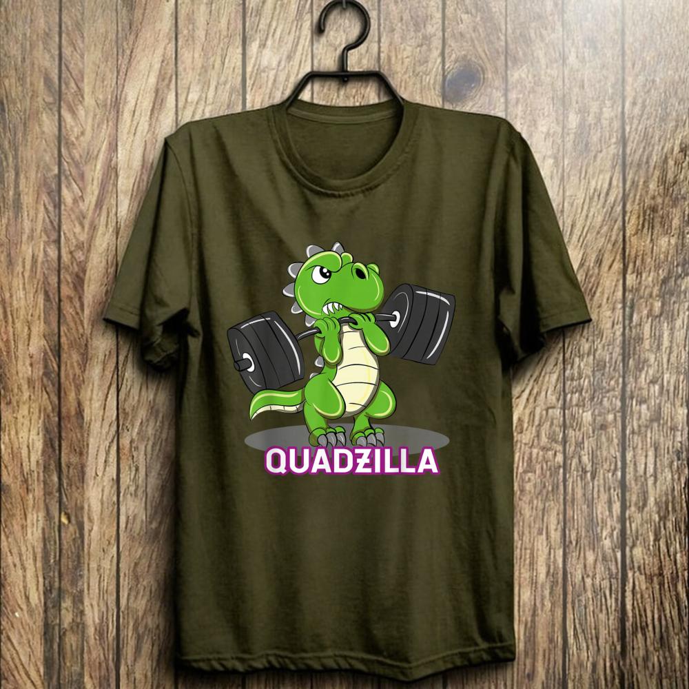 Funny Workout Tshirt Quadzilla Lifting Weights Gym Tshirt Gym Tee Funny Squat Leg Day Fitness Monster Unisex Unisex Streetwear Top