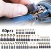 60Pcs 10 Sizes Carbon Brushes Electric Motor Carbon Brushes Replacement Power Tool For Hammer Drills Circular Saws Angle 2035