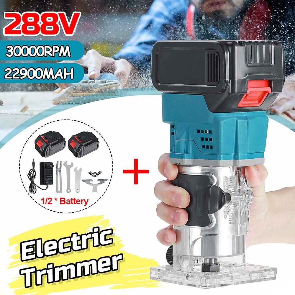 30000r 288 В Электрический триммер по дереву, ламинатор, фрезерный станок для резьбы по дереву, гравировальный долбежный станок, деревообрабатывающий инструмент