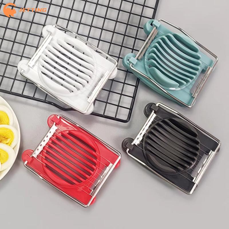 (New) 1Pcs Household Stainless Steel Egg Slicer And Divider Single-Use Century Egg Slicer Multifunctional Egg Cutting Tool 2