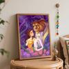 Disney Beauty and the Beast oil painting art handmade diy painting home decoration gift