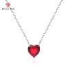 Red Heart-shaped Gorgeous Personalized Clavicle Chain Simple Crystal Necklace For Women Wedding Jewelry