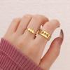 2 PCS Fashion Niche Bat Ring Set, Simple And Personalized Open-Ended Ring, Adjustable Versatile Ring